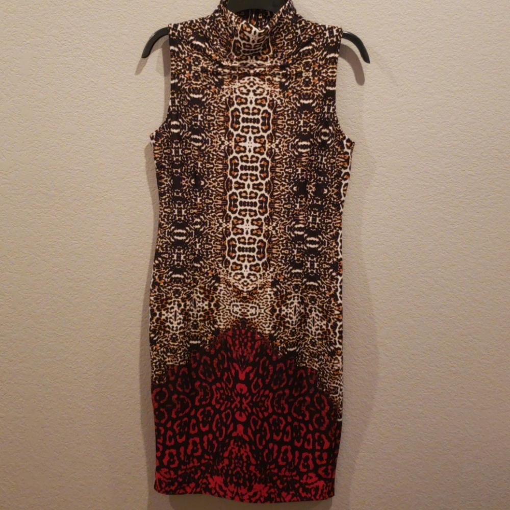 Leapard Print Sheath Dress